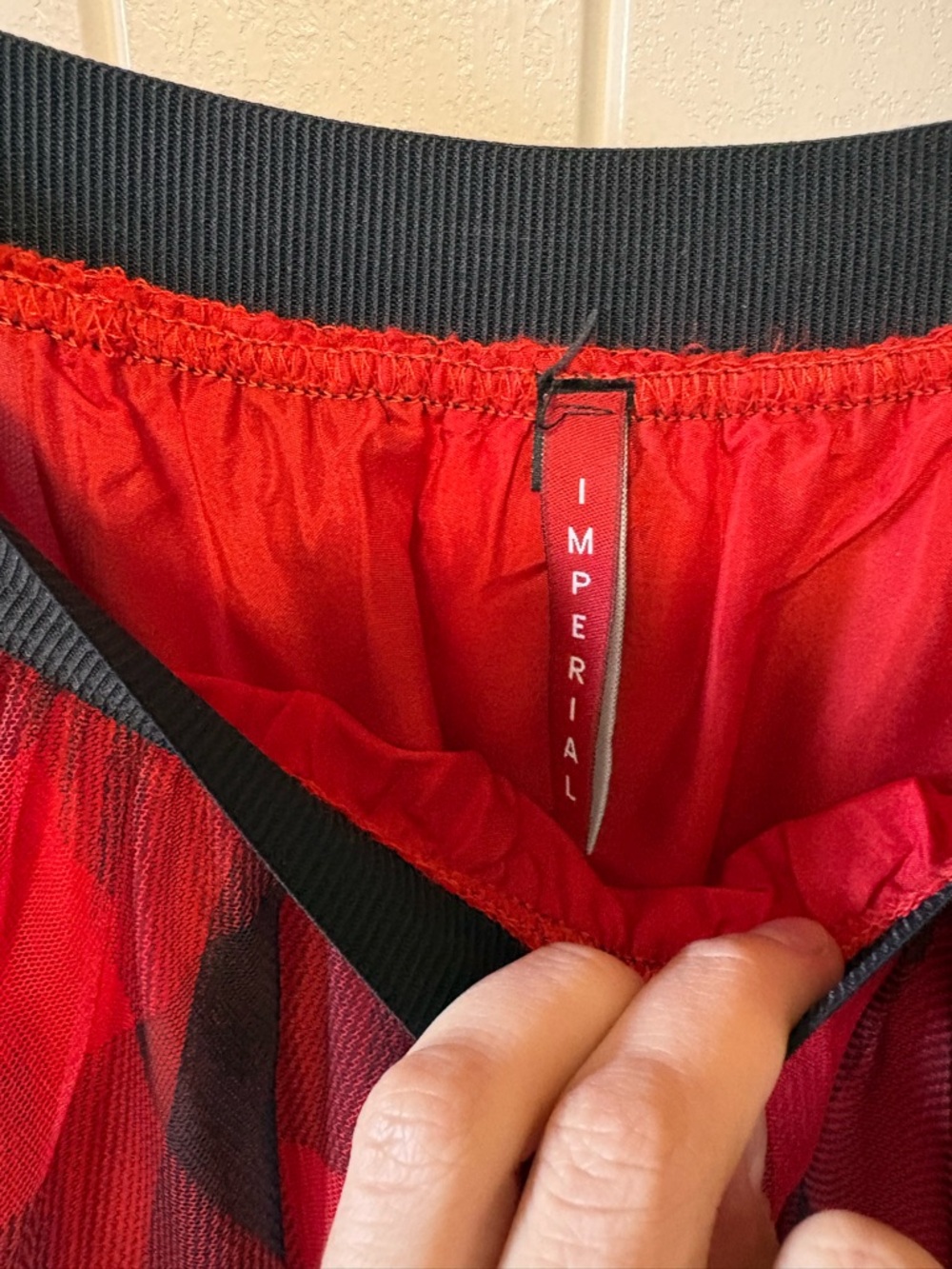Imperial Red Tulle Plaid Skirt - Picture 5 of 7